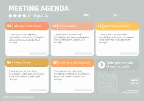 Edit a Meeting Agenda format