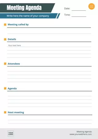 Edit a Meeting Agenda format