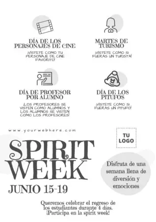 Edita un banner de Spirit Week