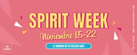 Edita un banner de Spirit Week