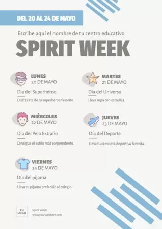 Edita un banner de Spirit Week