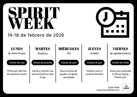 Edita un banner de Spirit Week