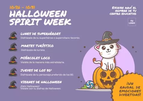 Edita un banner de Spirit Week