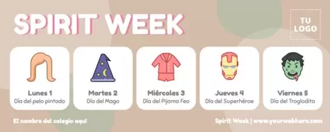 Edita un banner de Spirit Week