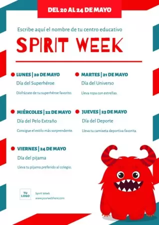 Edita un banner de Spirit Week