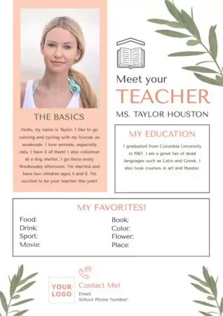 Edite um projeto Meet Your Teacher