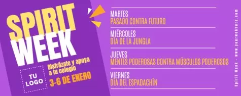 Edita un banner de Spirit Week