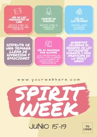 Edita un banner de Spirit Week