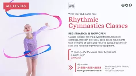 Bearbeite eine Gymnastik Vorlage