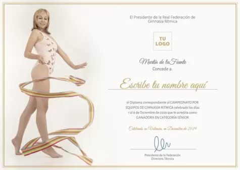 Edita un diploma deportivo