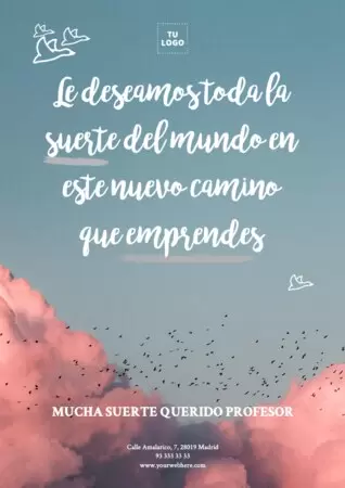 Edita un diseño de despedida