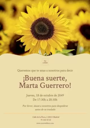 Edita un diseño de despedida