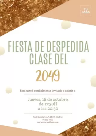 Edita un diseño de despedida