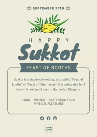 Edit a Sukkot flyer
