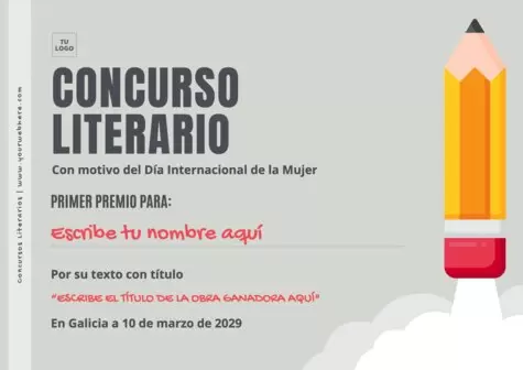 Edita un banner para certamen literario