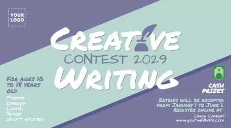 Modifier l'affiche d'un concours d'écriture