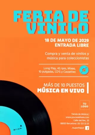 Edita un diseño para una Tienda de Música