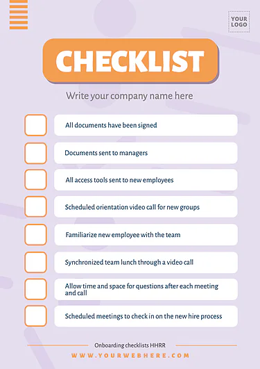 Mod les De Checklists ditables En Ligne Mod les De Checklists ditables En Ligne