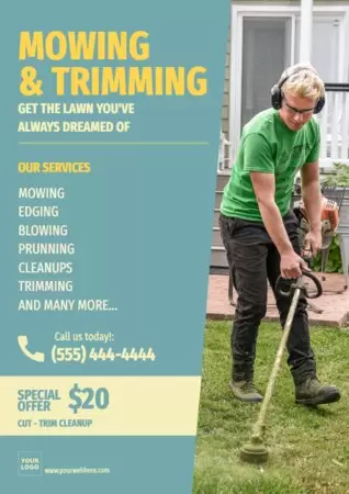 Bearbeite einen Flyer für ein Gartencenter