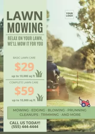 Bearbeite einen Flyer für ein Gartencenter