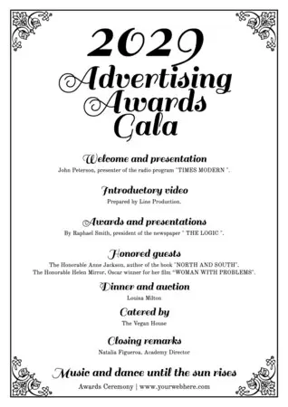 Edit an Awards Ceremony banner