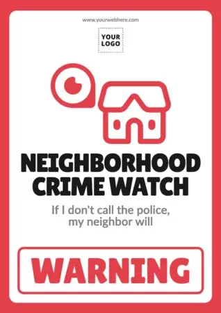 Edita un segnale di vigilanza di quartiere
