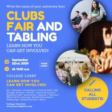 Edit a club fair poster