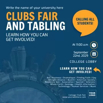 Edit a club fair poster