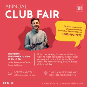 Edit a club fair poster