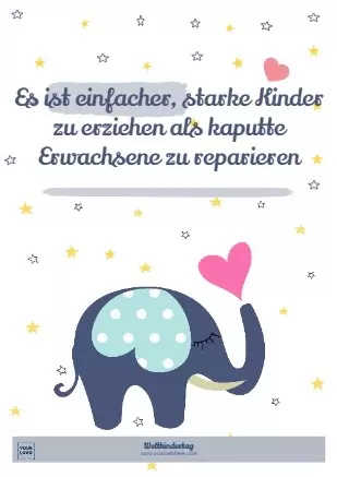 Bearbeite eine Vorlagen zum Weltkindertag