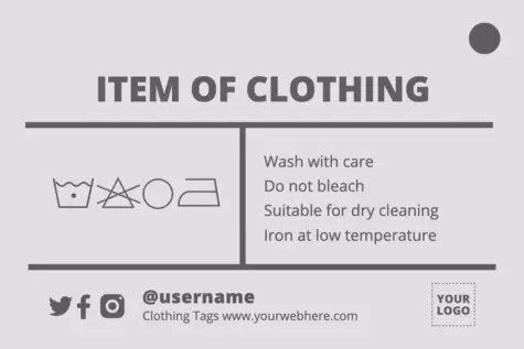 Edit a Clothing Label template