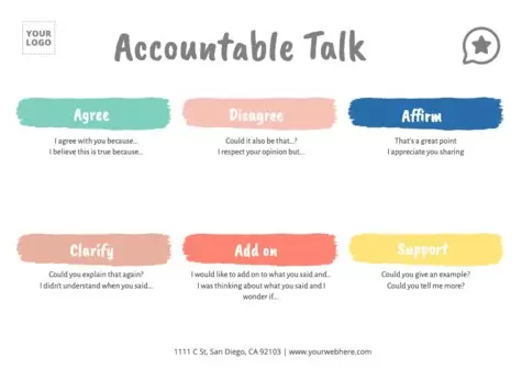 Edite um cartaz  sobre conversa responsável 