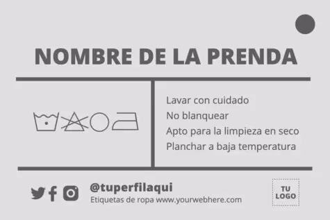 Edita una etiqueta de ropa