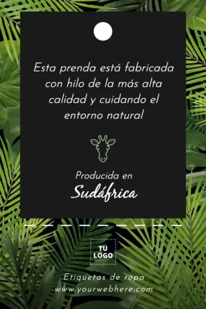 Edita una etiqueta de ropa