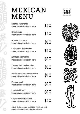 Edytuj projekt meksykańskiego menu