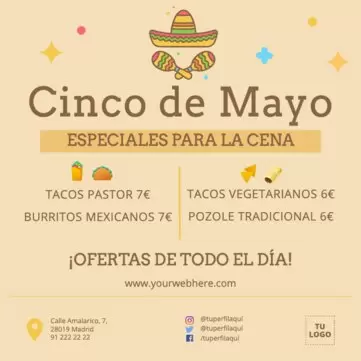 Editar una plantilla del 5 de Mayo