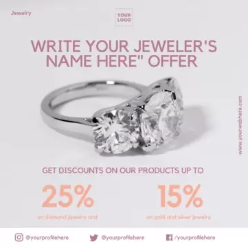 Bearbeite ein Flyer für Juweliere