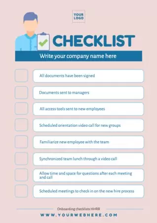 Edit a new hire checklist template