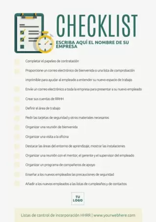 Edita un checklist para hacer Onboarding