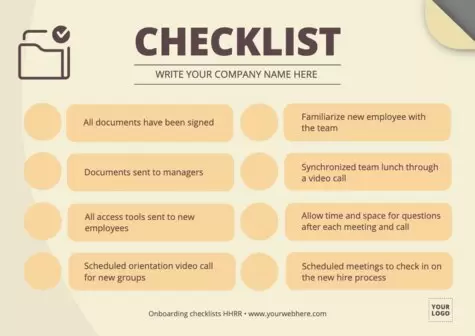 Edit a new hire checklist template