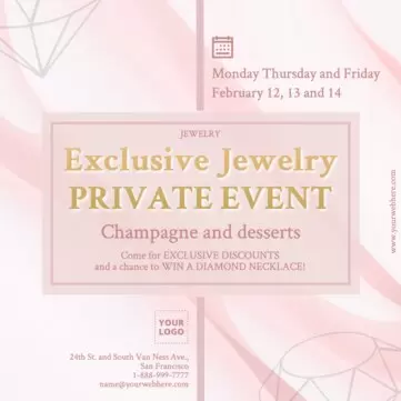 Bearbeite ein Flyer für Juweliere