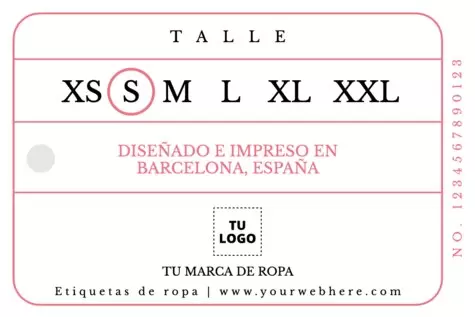 Edita una etiqueta de ropa