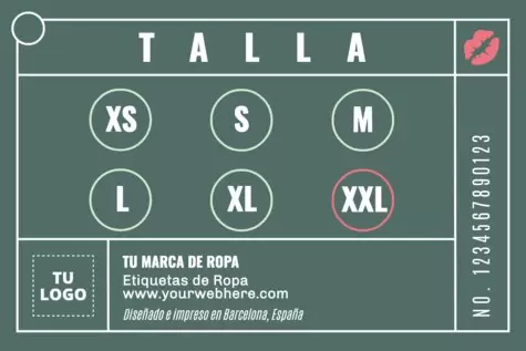 Edita una etiqueta de ropa