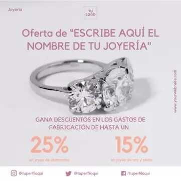 Edita un flyer de joyería