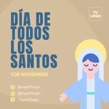 Edita un cartel de Todos los Santos