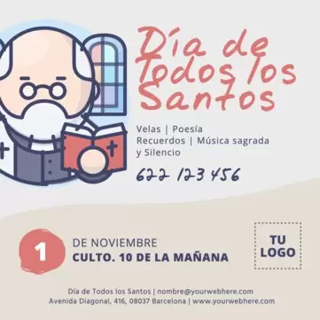 Edita un cartel de Todos los Santos