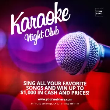 Edit a karaoke flyer