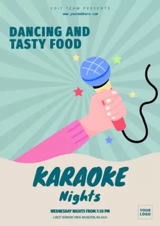 Edita un volantino per karaoke