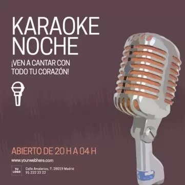 Edita un flyer de Karaoke