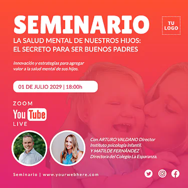 Carteles para Seminarios de universidad editables gratis (18)